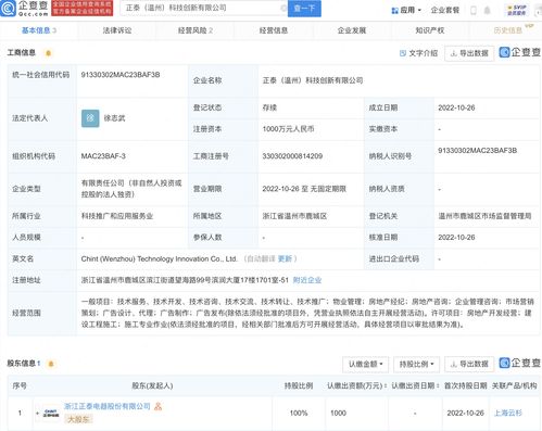 正泰電器布局多元化經(jīng)營，科技創(chuàng)新子公司拓展房地產(chǎn)經(jīng)紀(jì)業(yè)務(wù)引關(guān)注
